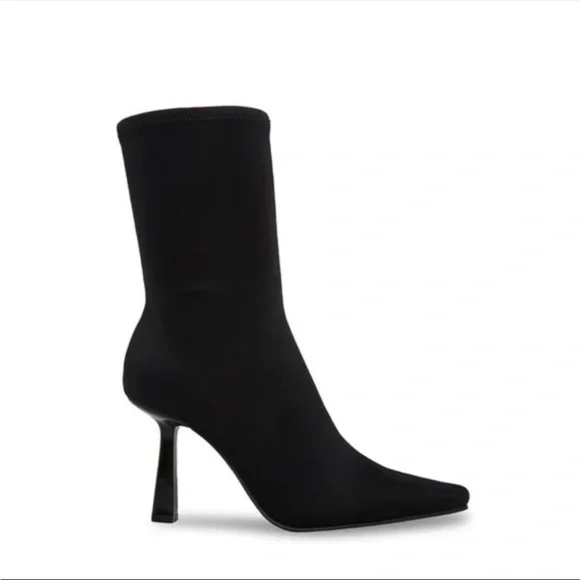 Steve Madden Vakay Black Suede Stilleto Heeled Boots New  With Box Womans - Picture 8 of 10